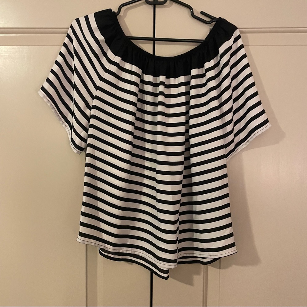 Loft Off The Shoulder Striped Top